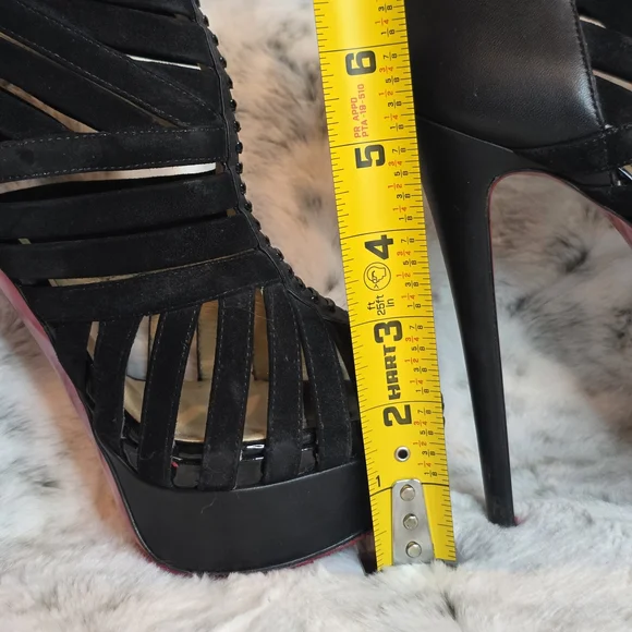 Christian Louboutin Karina Strappy Caged Ankle Booties - Picture 3 of 11